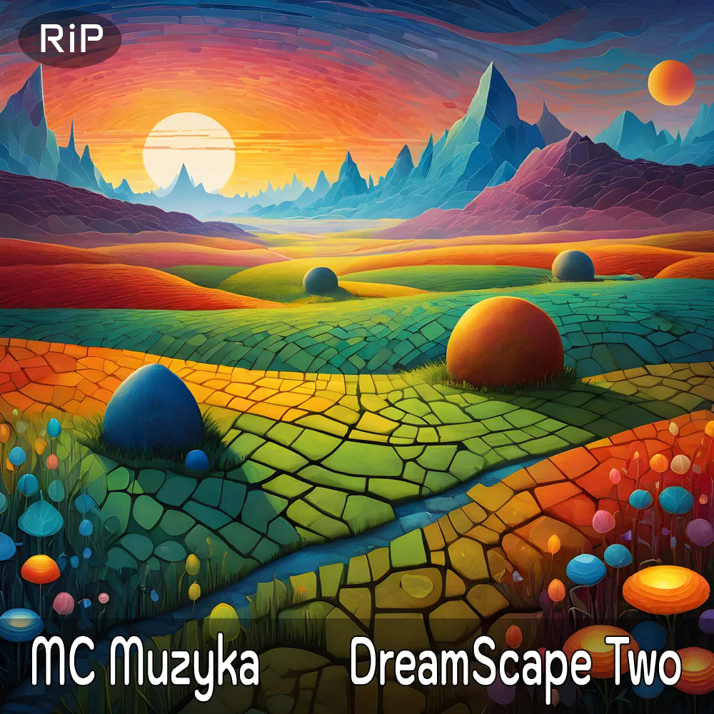 The cover design for the single 'DreamScape Two' depicting a dreamy landscape