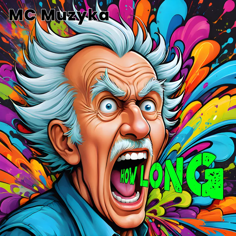 The cover design for the single 'How Long' is a cartoon drawing of a man screaming out the words 'How Long'.